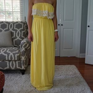 Yellow maxi dress